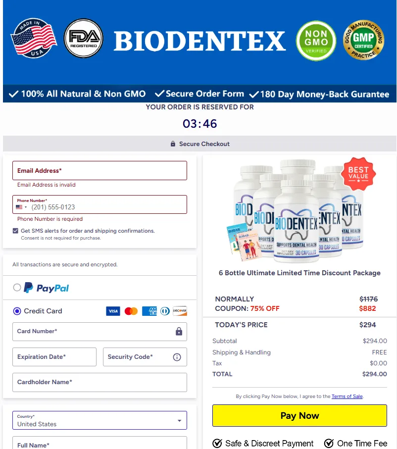 Biodentex Order Page
